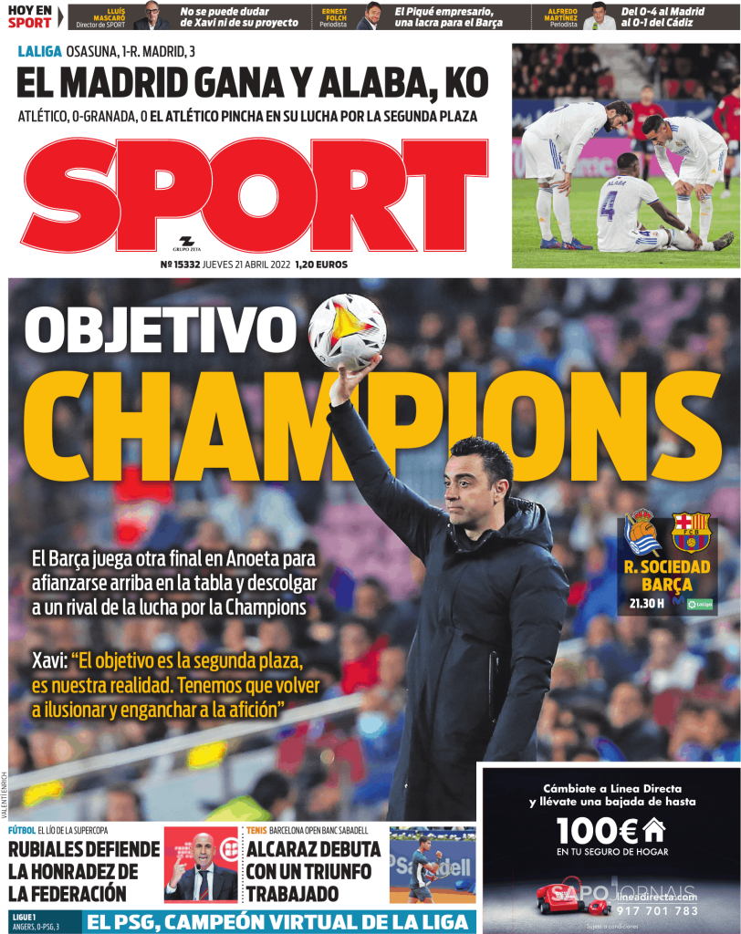 Sport (21 abr 2022) – Jornais e Revistas 1852 8b461bad18534725c70eb33eb26f1875