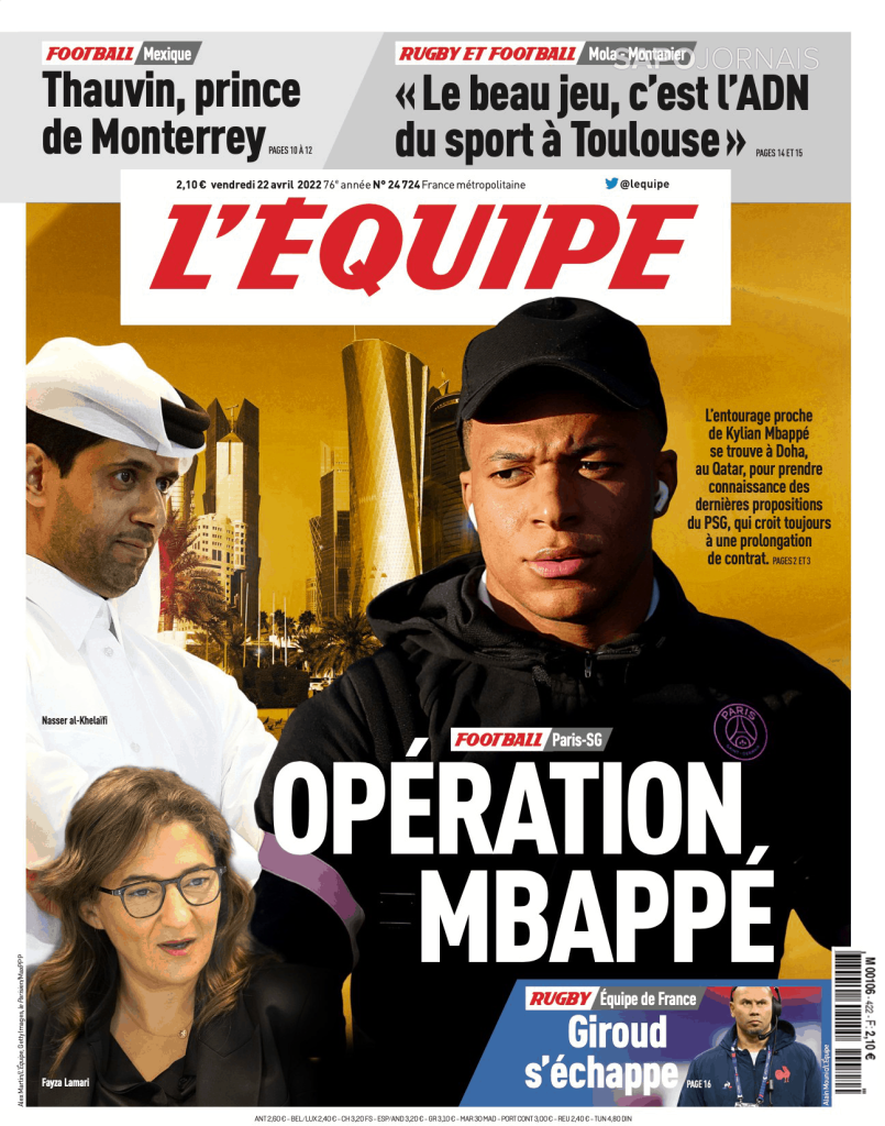 L'Équipe (22 abr 2022) – Jornais e Revistas 4521 e987a66329c9f6d4485b37e5e6f1be79